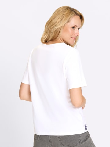 Sieh an! Kurzarm-Shirt in weiß-orchidee