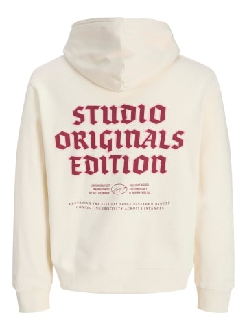 JACK & JONES PLUS Kapuzenpullover in Antique White