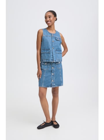 ICHI Denimweste IHPAMILA Regular fit in Medium blue