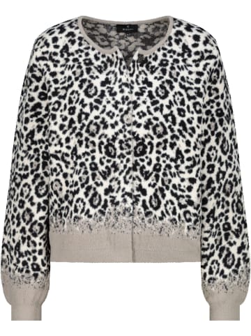 monari Strickjacke mit Leopardenmuster in Greige Gemustert