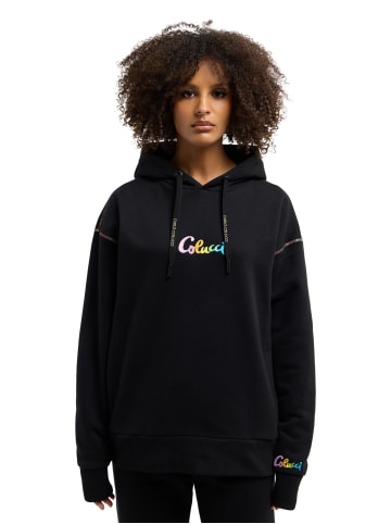 Carlo Colucci Hoodie ohne Reißverschluss Derna in Schwarz
