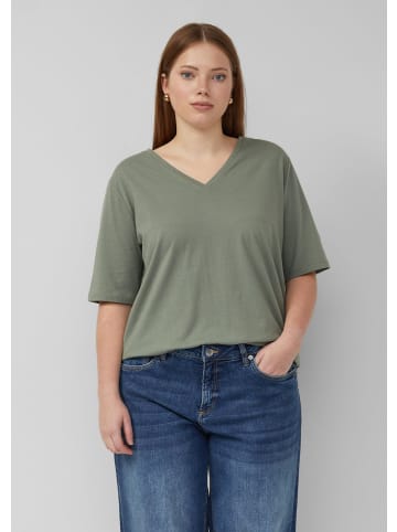 QS T-Shirt in 7927_dunkles salbeigrün