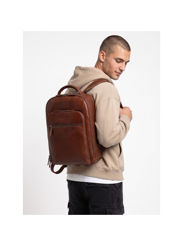 The Chesterfield Brand Serenzo Daypack Leder 40 cm Laptopfach cognac