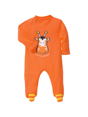 Erwin Müller Interlock-Jersey Baby-Schlafanzug 2er-Pack in mandarine/weiß/gelb
