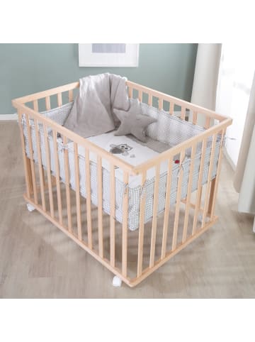 roba Laufgitter Adam & Eule Holz natur inkl. Schutzeinlage & Rollen