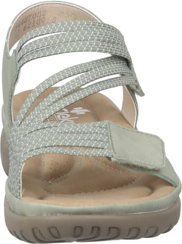 rieker Klassische Sandaletten, Komfort-Sandalen in pistazie/mint-weiss