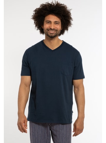 Ammann Schlafanzug Oberteil Mix & Match Cotton in Dunkelblau