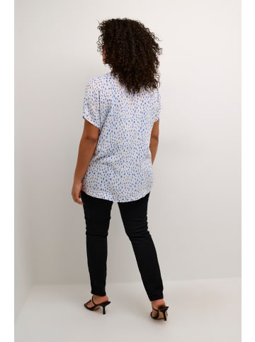 KAFFE curve Kurzarm-Bluse KCanny Regular fit in Bluecolors Graphic Dot
