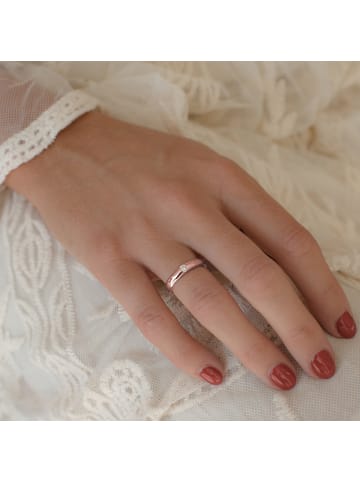 Trilani Ring aus Sterling Silber mit Zirkonia in roségold