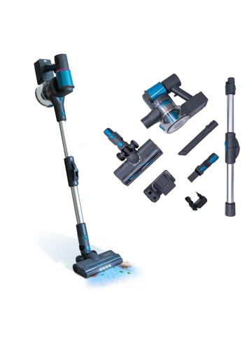 Livington Akku Staubsauger mit Schmutzsensor Sense IQ in Grau