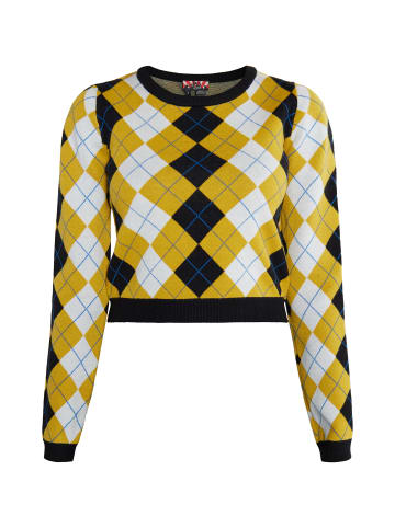 myMo ROCKS Damen Strickpullover in Schwarz Weiss Mehrfarbig