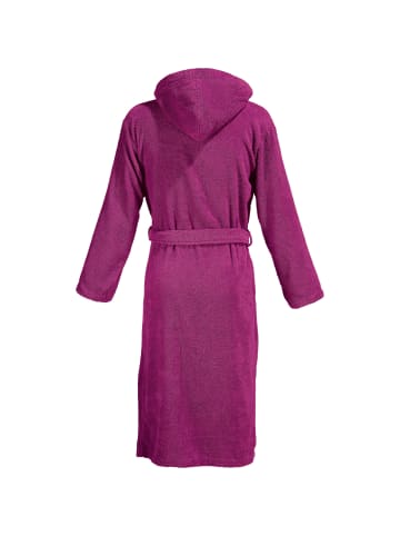 Erwin Müller Unisex-Bademantel mit Kapuze Heidelberg in fuchsia