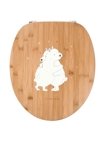 Mr. & Mrs. Panda Toilettendeckel Eisbär Umarmen ohne Spruch in Braun