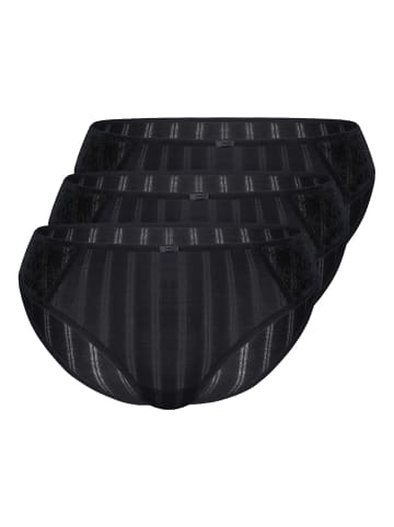 Sassa 3er Pack Slip in Black