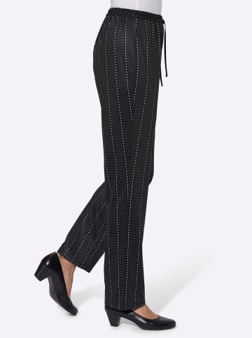 WITT WEIDEN Jersey-Hose in schwarz-getupft