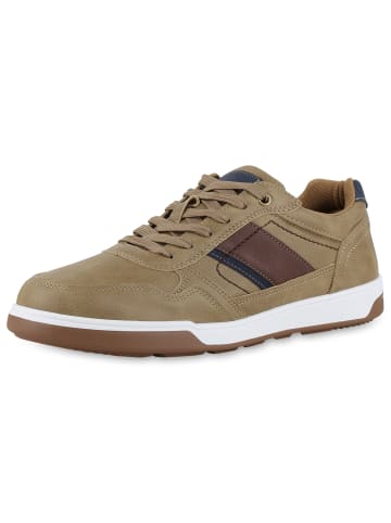 VAN HILL Sneaker low Derek in Khaki Dunkelblau