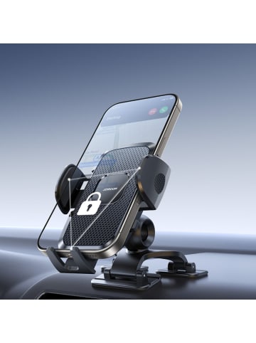 COFI 1453 JR-ZS259 Klemmautohalterung mit drei verstellbaren Beinen – Schwarz in Schwarz