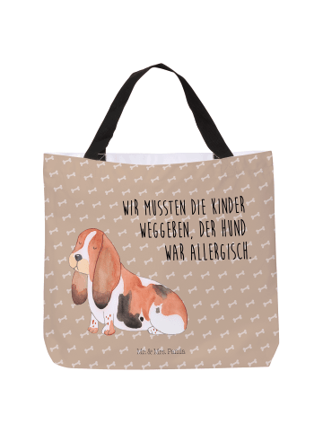 Mr. & Mrs. Panda Shopper Hund Basset Hound mit Spruch in Hundeglück