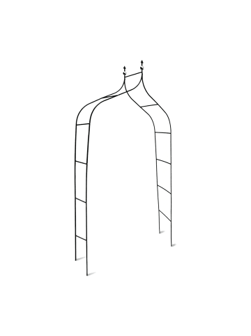 relaxdays 2 x Rankbogen in Grün - (B)140 x (H)240 x (T)38 cm