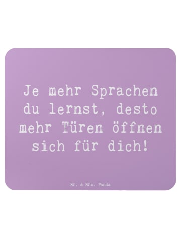 Mr. & Mrs. Panda Mousepad Spruch Sprachen lernen und anwenden mi... in Lavendeltraum