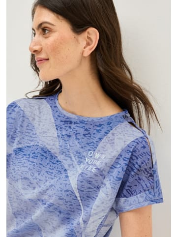 Cecil T-Shirt in Ausbrenneroptik in Blau