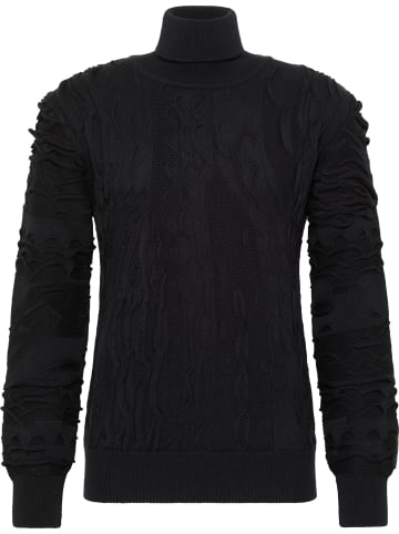 Carlo Colucci Rollkragenpullover Daniel in Schwarz