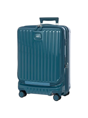 BRIC`s Positano - 4-Rollen Kabinentrolley 55 cm USB erw. (emerald green) in oktan