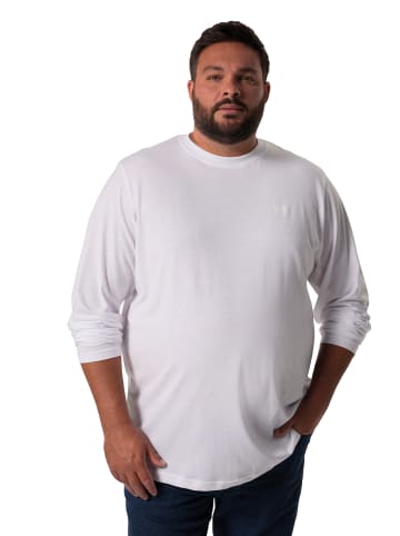 Men Plus Kurzarm T-Shirt in schneeweiß