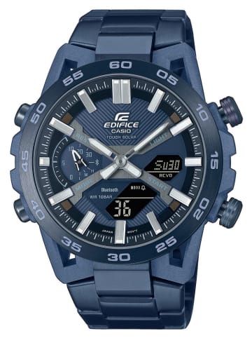 Casio Edifice Herrenuhr Sospensione Solar Bluetooth Blau