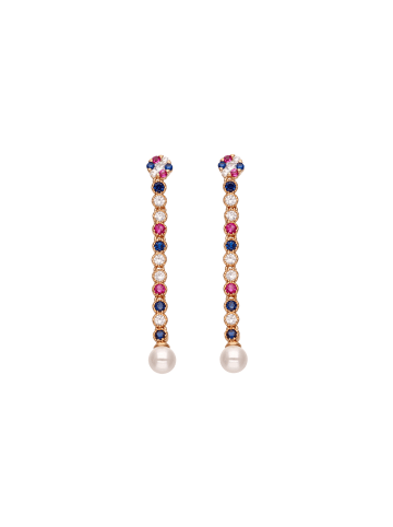 NAEMI Women Earrings in Rose Gold Multicolor