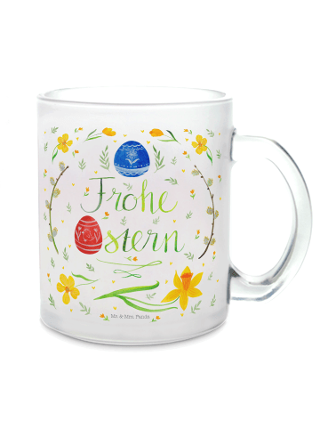 Mr. & Mrs. Panda Teetasse Ostern Frohe Ostern ohne Spruch in Transparent