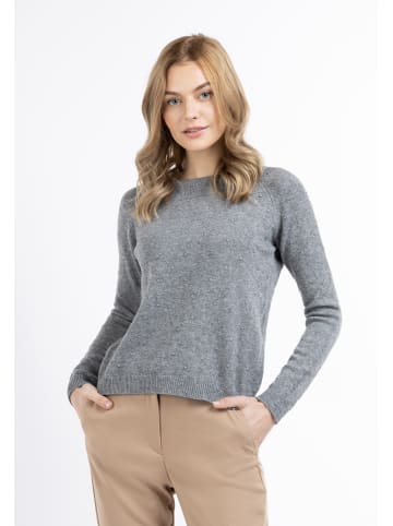 DreiMaster Damen Strick Pullover in DUNKELGRAU MELANGE