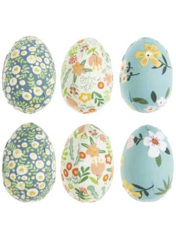 Rico Design Nonbook - Eier Blumendesign, 6 Stück
