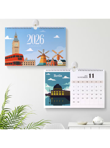 ARTNANAS Malen nach Zahlen 2026 Tischkalender -"Urlaubsträume"
