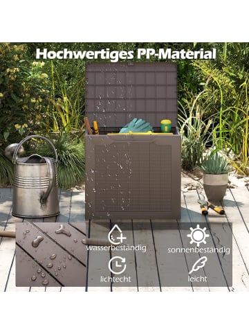 COSTWAY Gartenbox 96 L in Braun