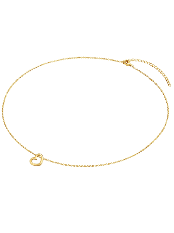 Trilani Halskette Herz Sterling Silber in gelbgold