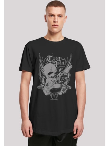 F4NT4STIC Long Cut T-Shirt Looney Tunes Tweety Pie Rock in schwarz