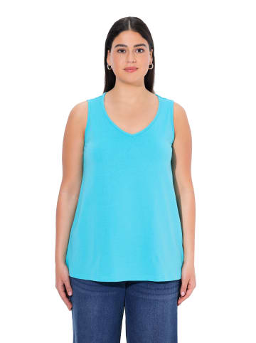 Ulla Popken Strick-Top in tiefes aqua