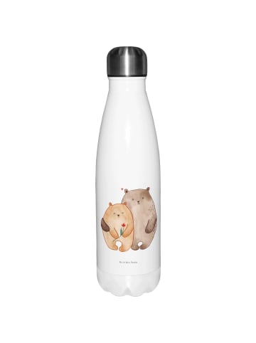 Mr. & Mrs. Panda Thermosflasche Bären Liebe ohne Spruch in Weiß
