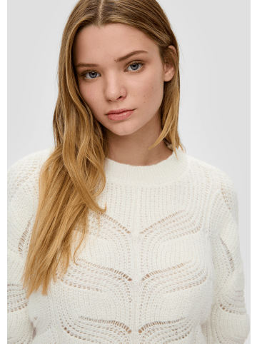 QS Strickpullover langarm in Creme