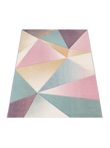 KADIMA DESIGN Teppich Kurzflor Geometrisch Wohnzimmer in Mehrfarbig