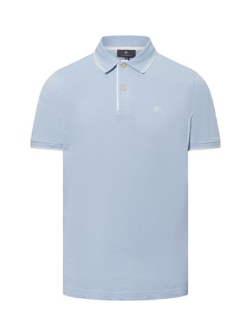 Nils Sundström Poloshirt in hellblau weiß - 0003