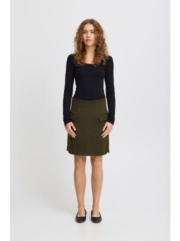 ICHI Freizeitrock IHKATE A-shape in Black/Lizard Herringbone