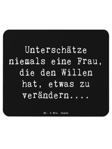 Mr. & Mrs. Panda Mauspad Spruch Hoffnung Veränderung mit Spruch in Schwarz
