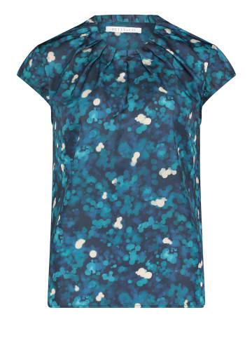 BETTY & CO Schlupfbluse kurzarm in Dark Blue/Petrol