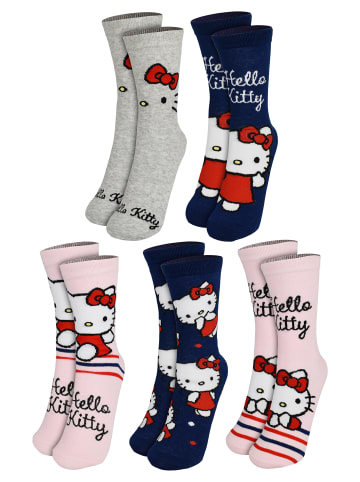 Hello Kitty 5er Pack Hello Kitty Socken Sneaker Strümpfe in Mehrfarbig