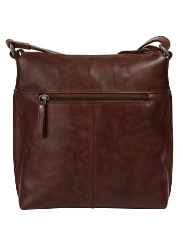 SPIKES & SPARROW Umhängetasche CROSS BODY echt Leder in cognac