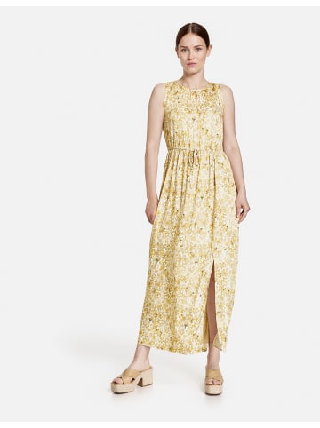 TAIFUN Kleid Langarm kurz in Golden Honey gemustert