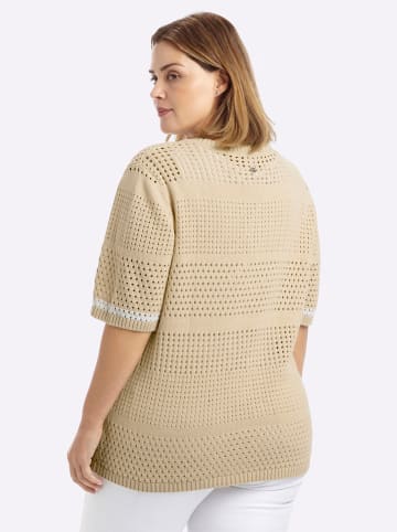 sheego Halbarm-Pullover in sand