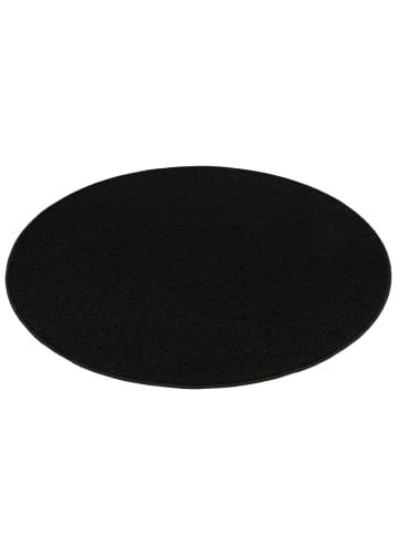 Snapstyle Hochflor-Teppich Cottage Rund in schwarz